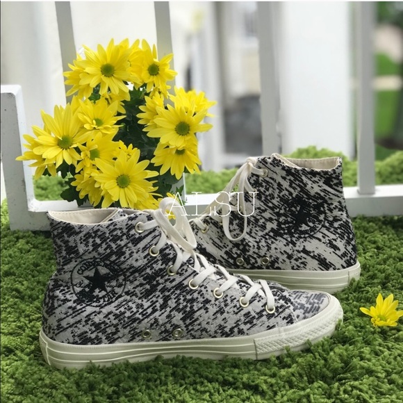 NWT Converse💥Gemma HI Egret Black/White W AUTHENT - Picture 3 of 7